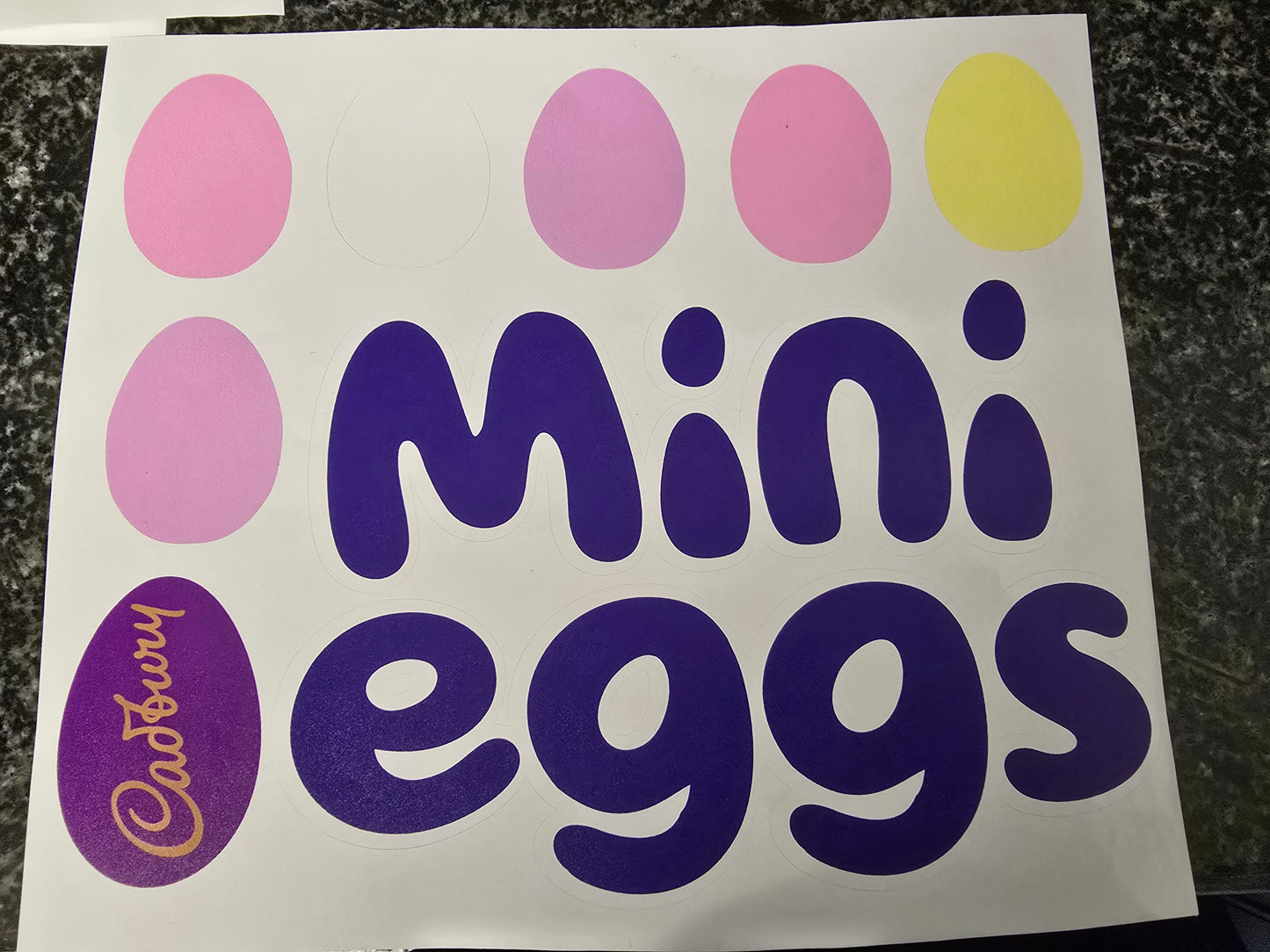 Mini eggs vinyl for jumbo egg