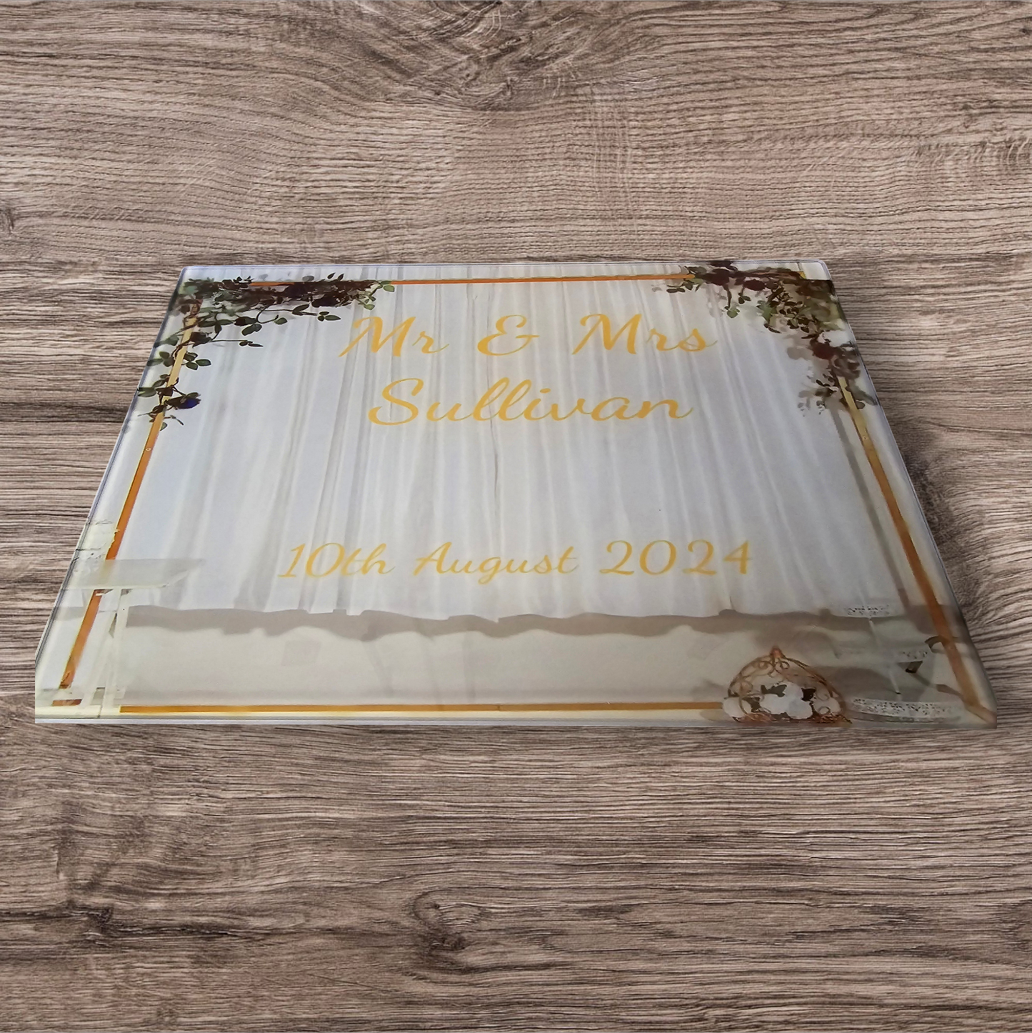 Handmade Personalised Glass Chopping Board