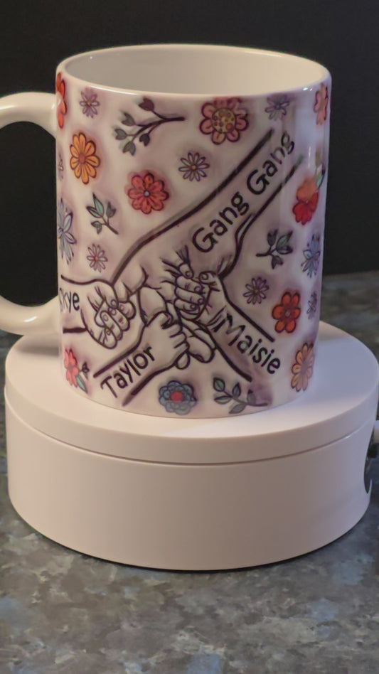 Personalised family arms mug