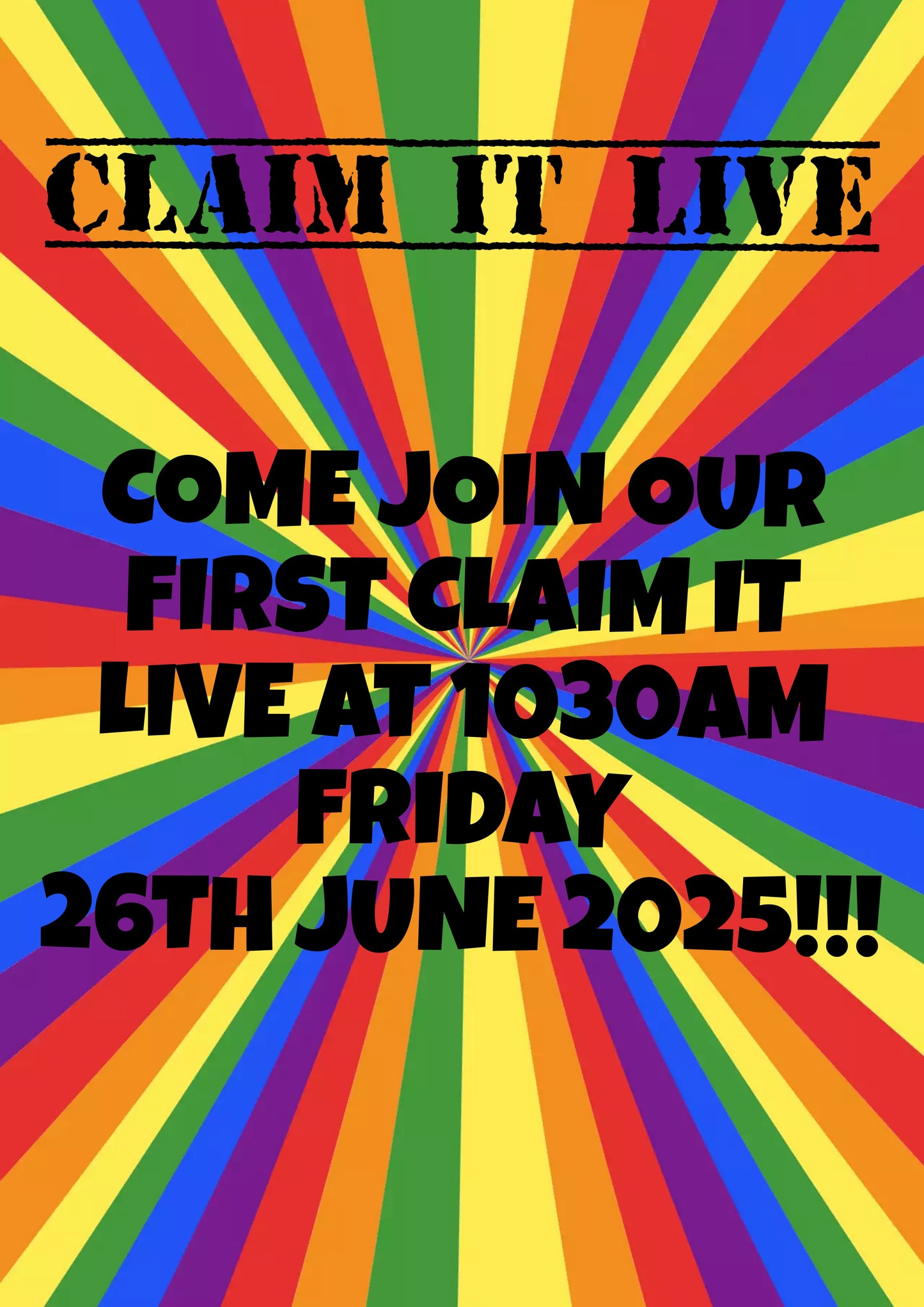 FRIDAY 26TH JUNE 2025 Claim it live payment.
